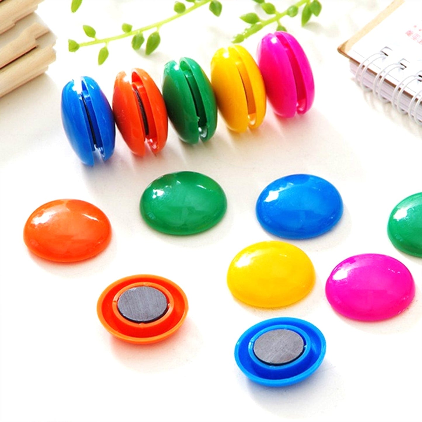 White Board Magnetic Particle Circle 2cm Color Magnetic Magnetic Buckle (Pack of 200pc)