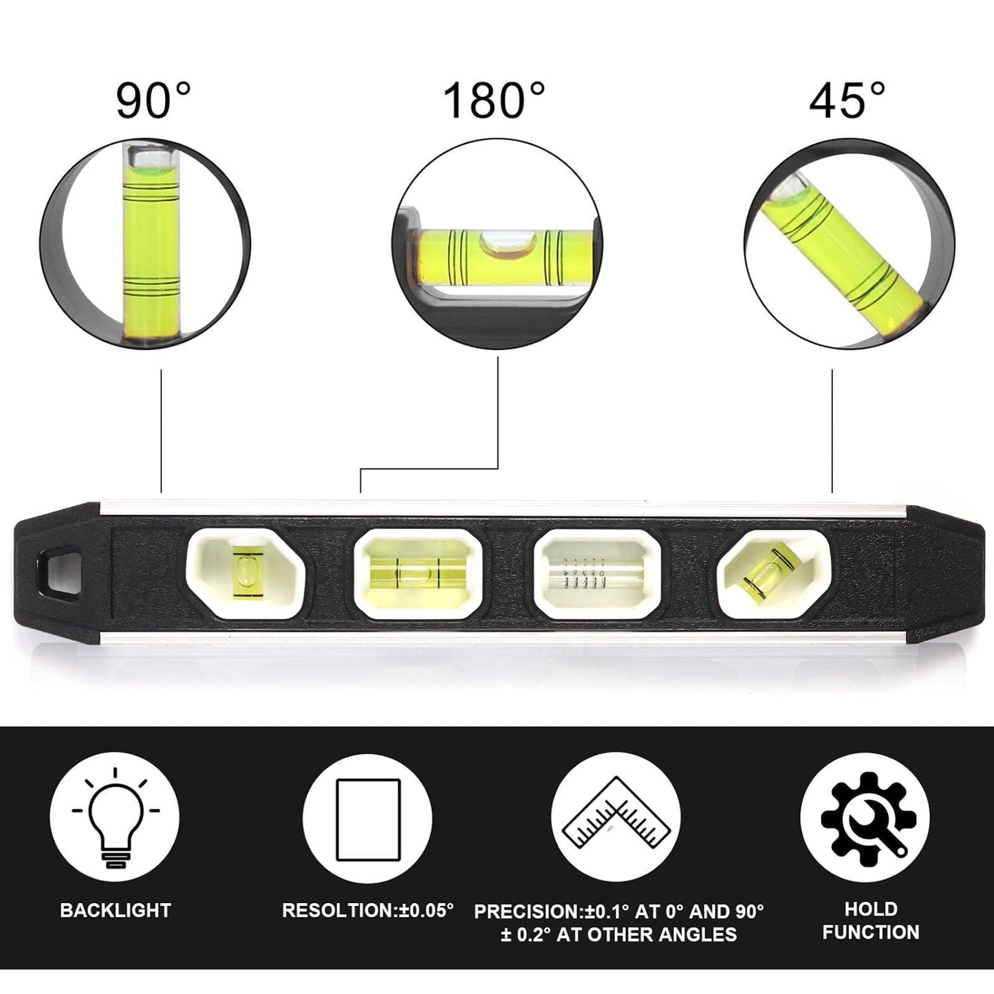 Professional Aluminum Spirit Level Measuring Tool (B Grade / 1 Pc)