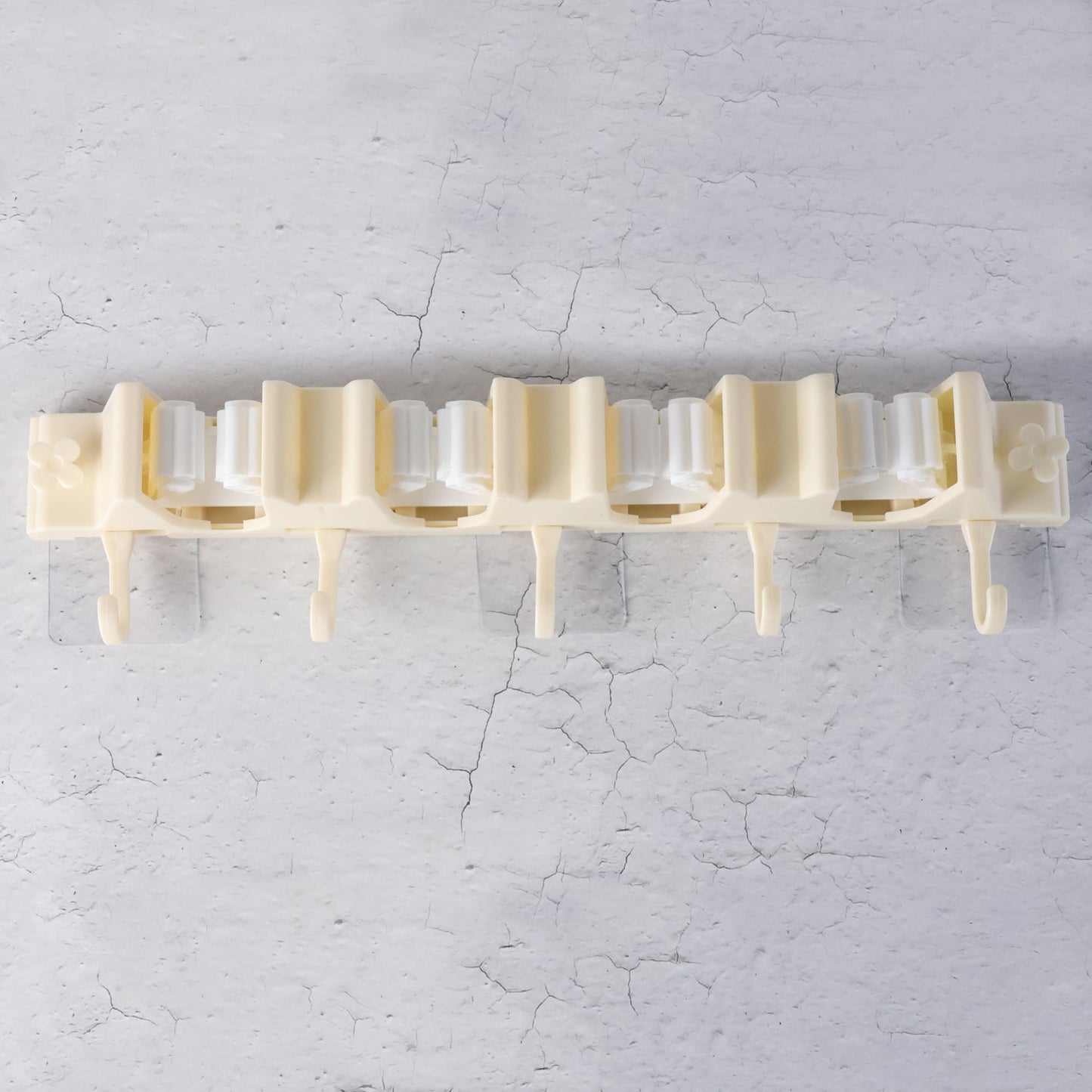 Self-Adhesive Wall-Mount Broom & Mop Holder Rack