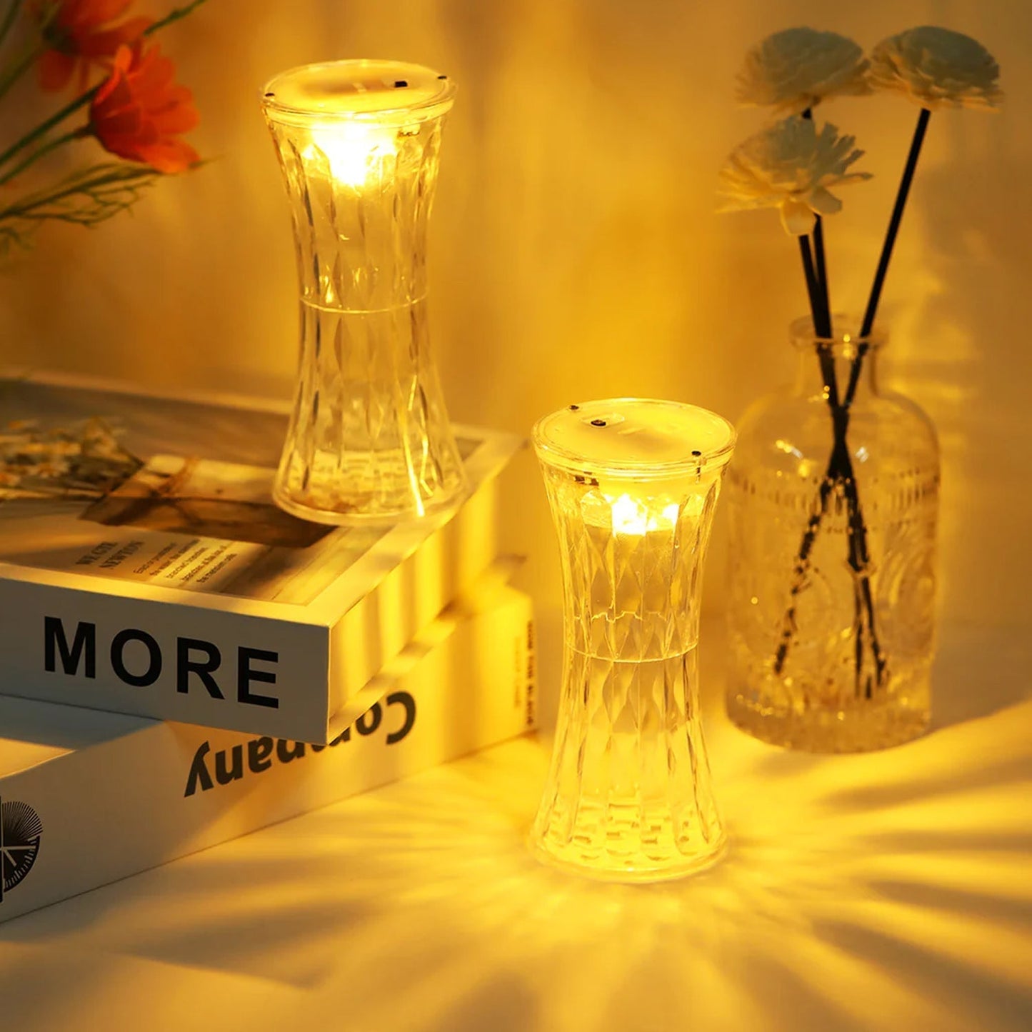 Crystal Table Lamp – Universal Soft Night Light & Study, Bedroom, Office & Children's Room (12Pc MOQ)