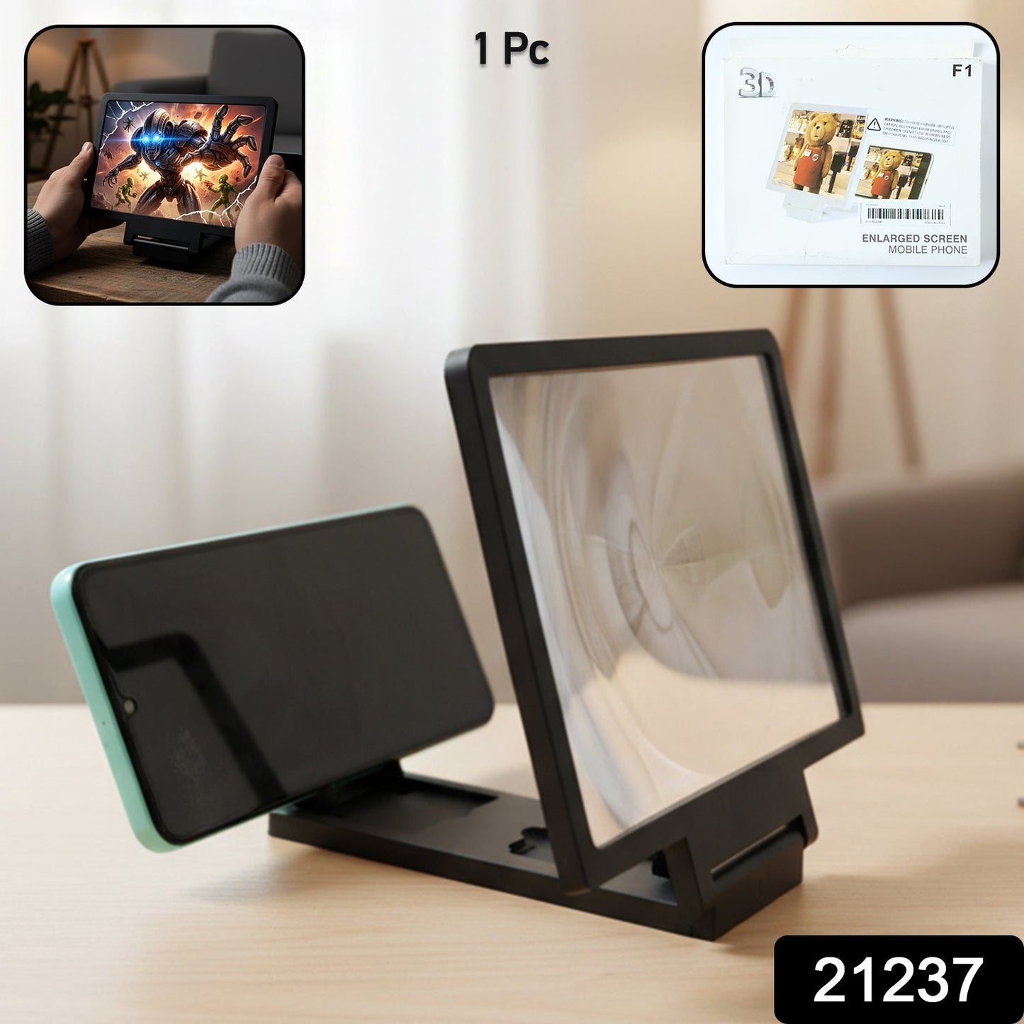 Premium 3D Mobile Phone Screen Enlarger (1 pc)