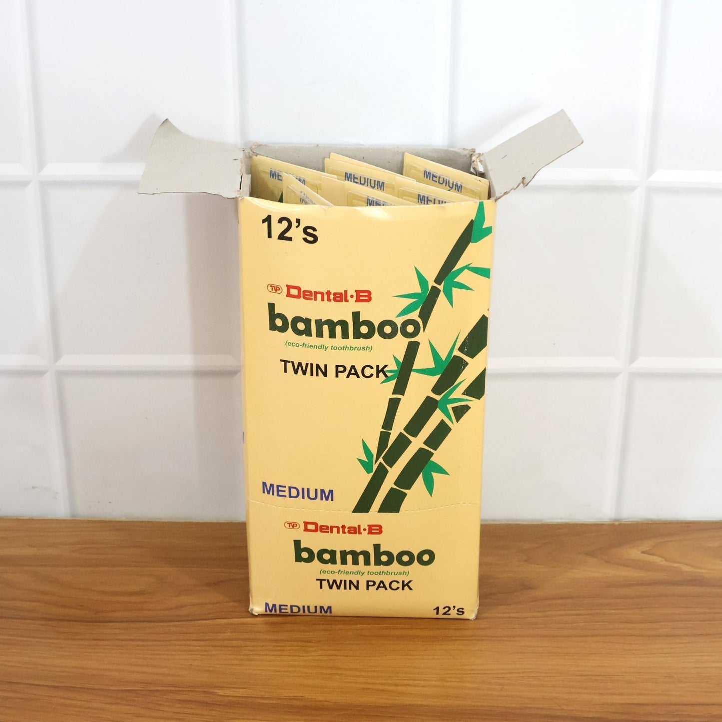 Eco-Friendly Bamboo Toothbrush Twin Pack (12 Packets x 24 Pieces)