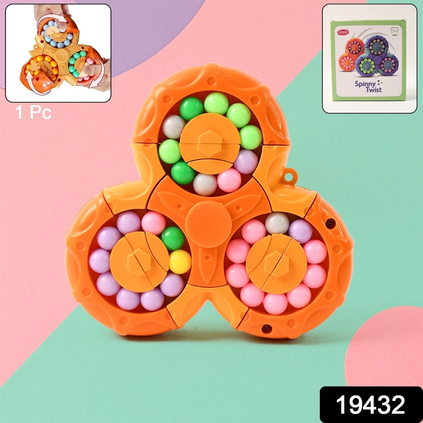 Aditi 3-in-1 Interactive Spinny Twist Puzzle Ball Toy