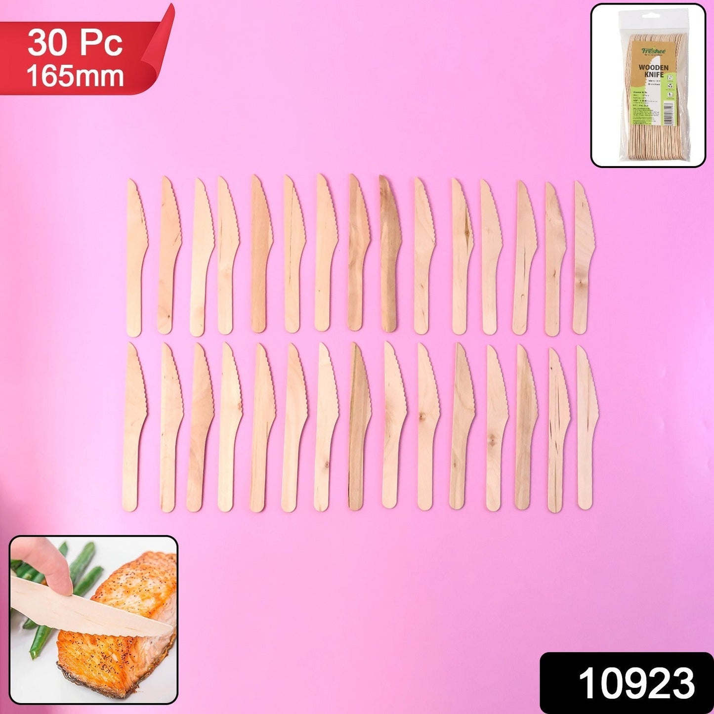 165mm Wooden Knife – 30 Pcs Pack