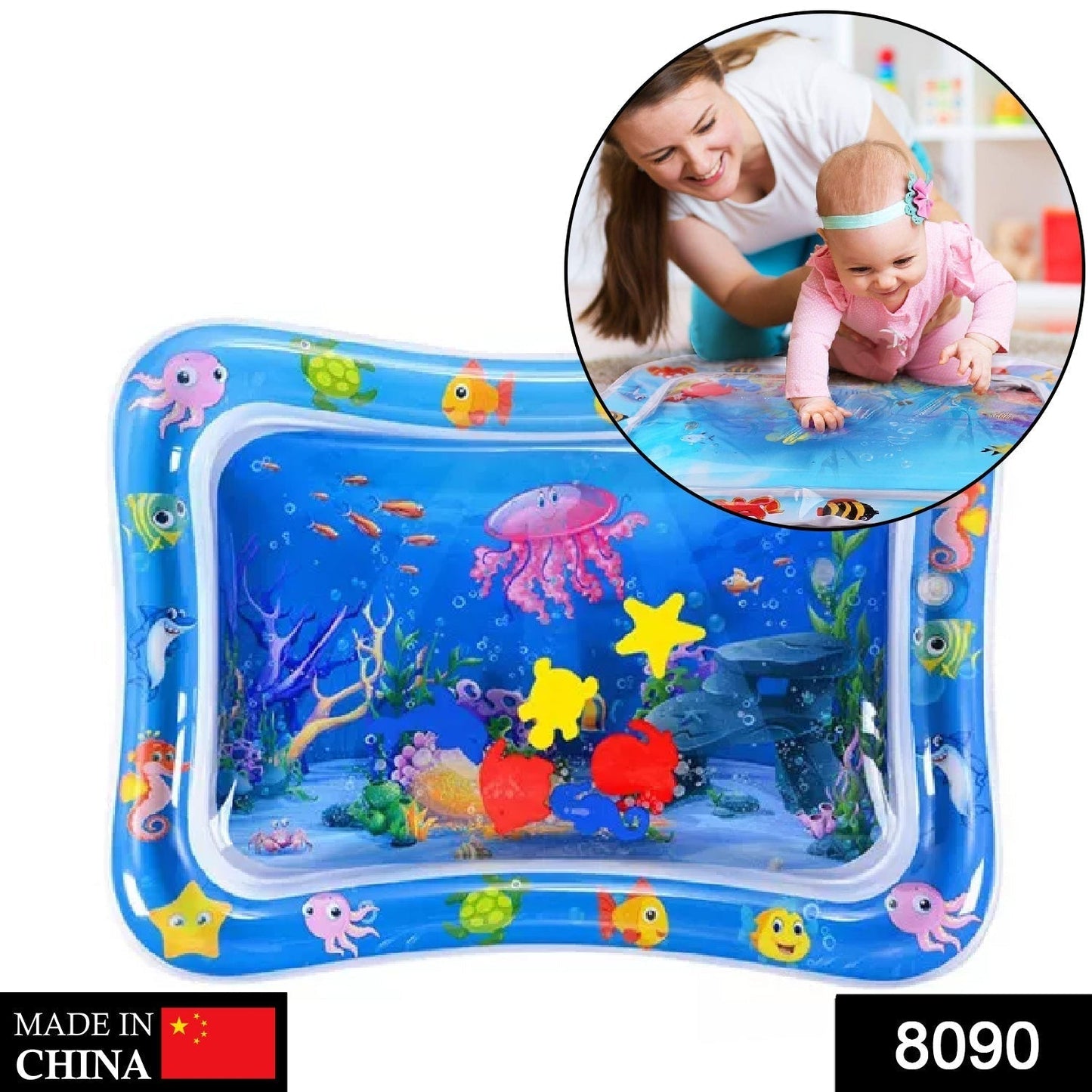 Mat, Baby Water Mat Inflatable Baby Play Mat Activity Center for Infant Baby Toys 3 to 15 Months, Baby Gifts for Boys Girls(Assorted Design)