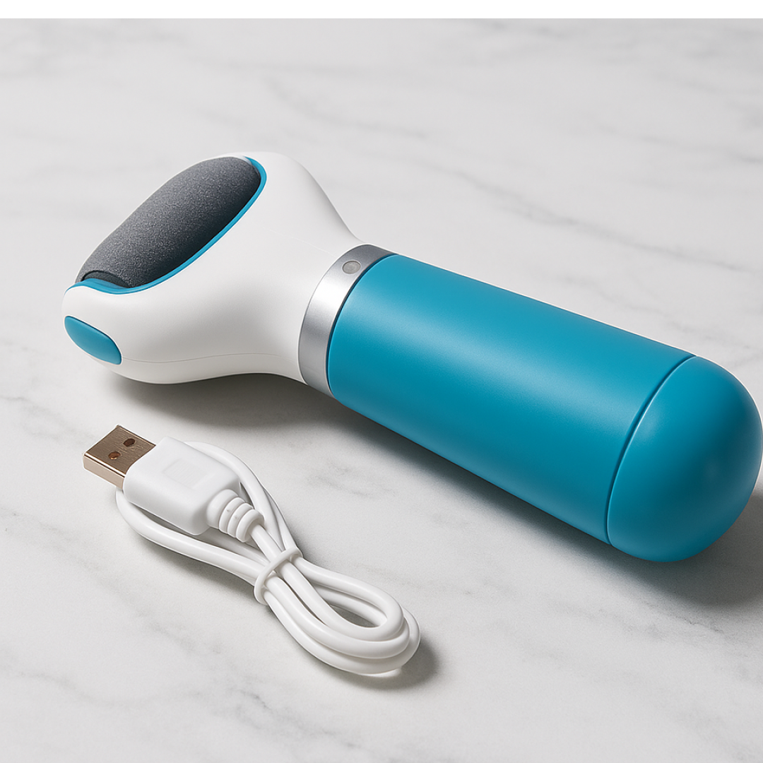 Electronic Dry Foot File, Callous Remover for Feet, Electric Foot with Roller Hard and Dead Skin- Regular Coarse, Baby smooth feet in minutes. For in home padicure foot care, Battery Powered & USB (Battery not included)
