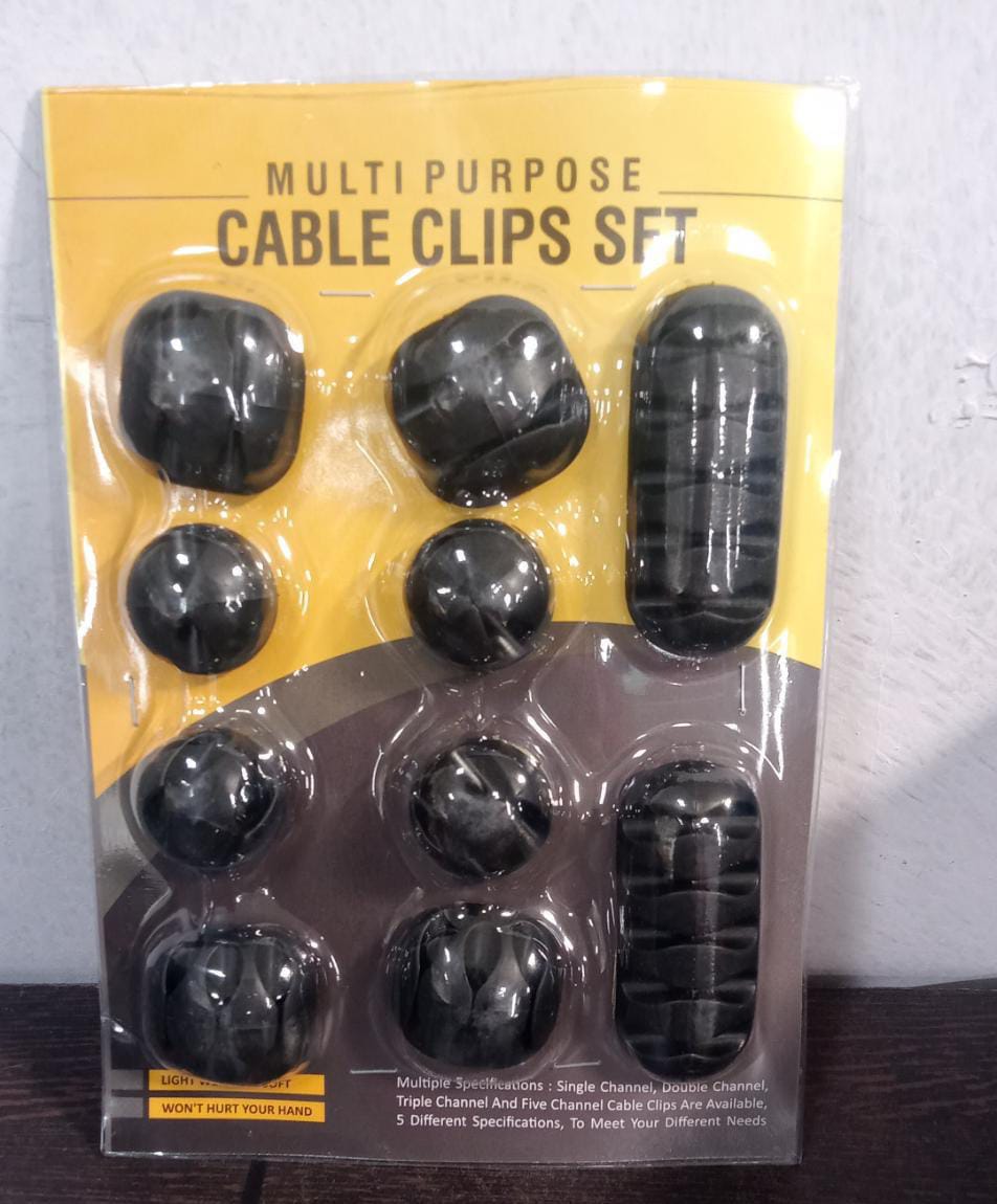 Cable Holder & Supporter – Secure & Organize All Types of Cables (10 Pc)