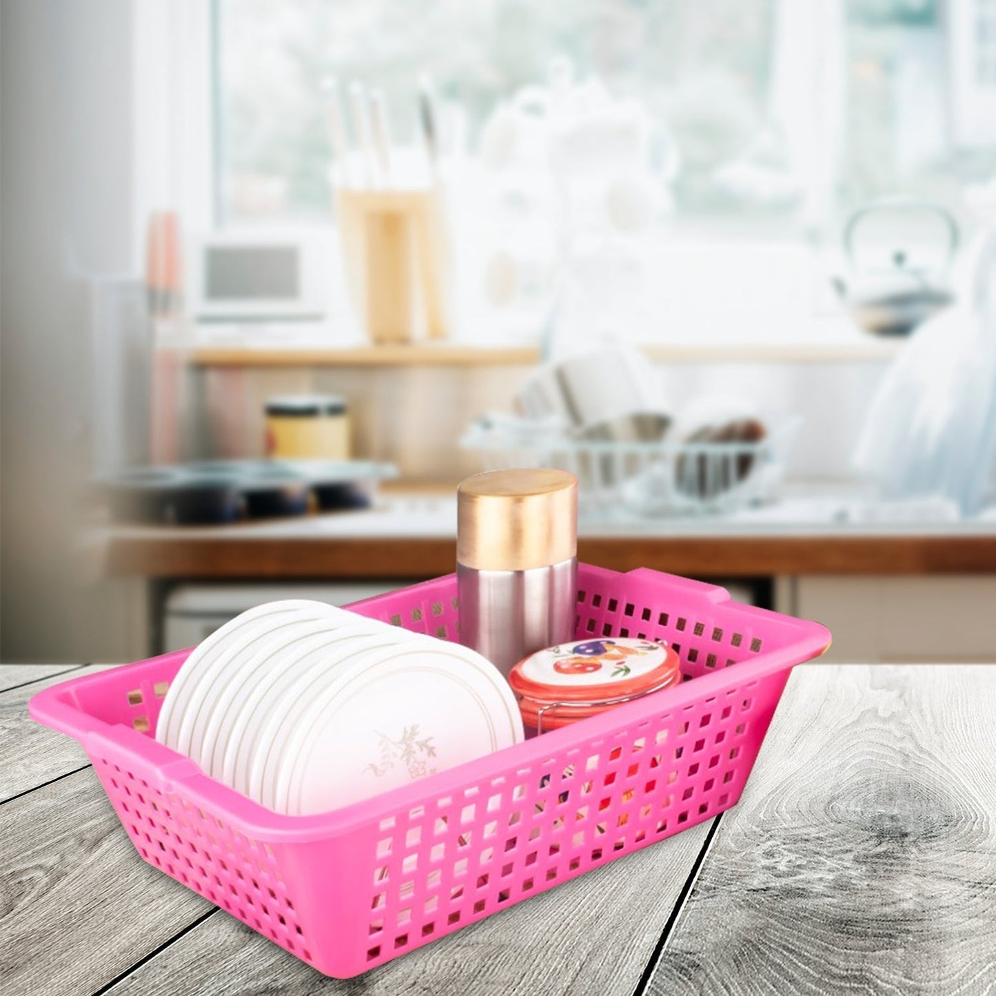 Plastic Medium Size Cane Fruit Baskets