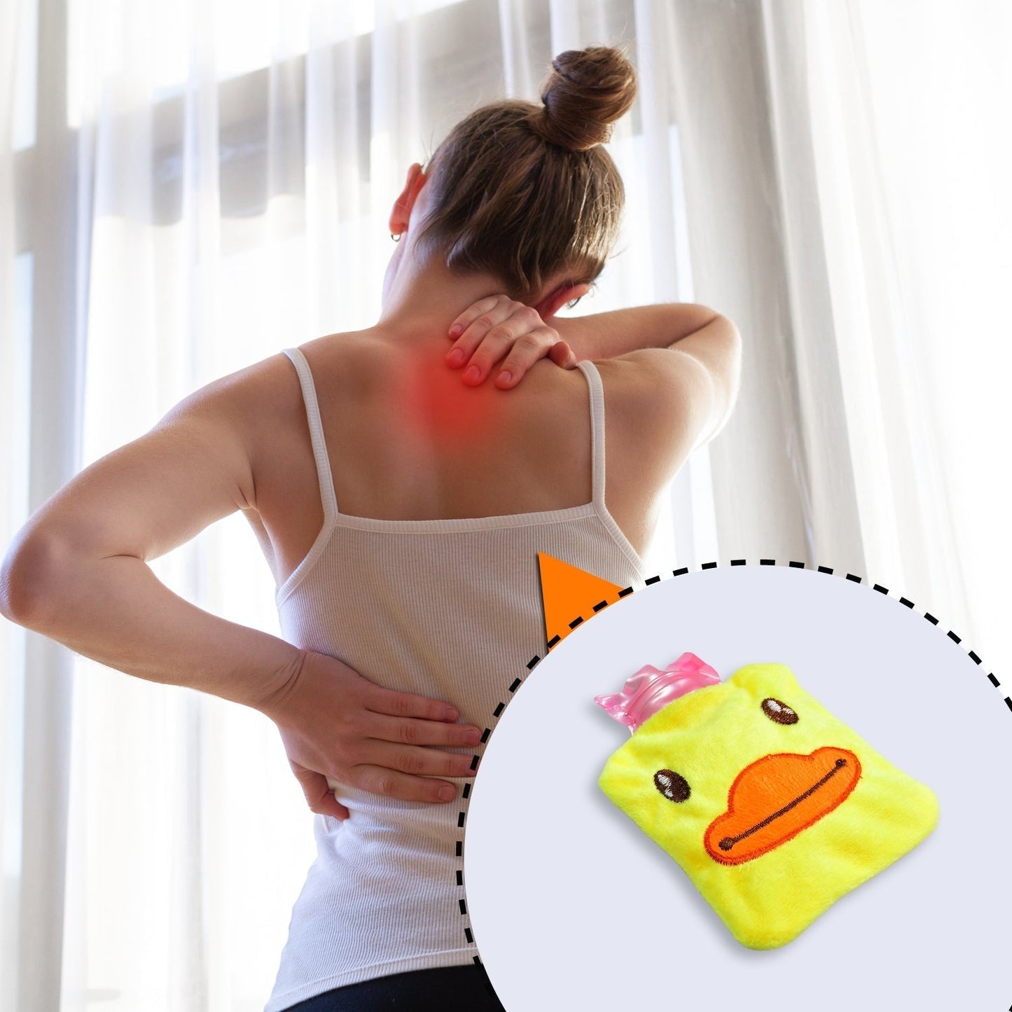 Yellow Duck Hot Water Bag for Pain Relief & Warmth with Cover