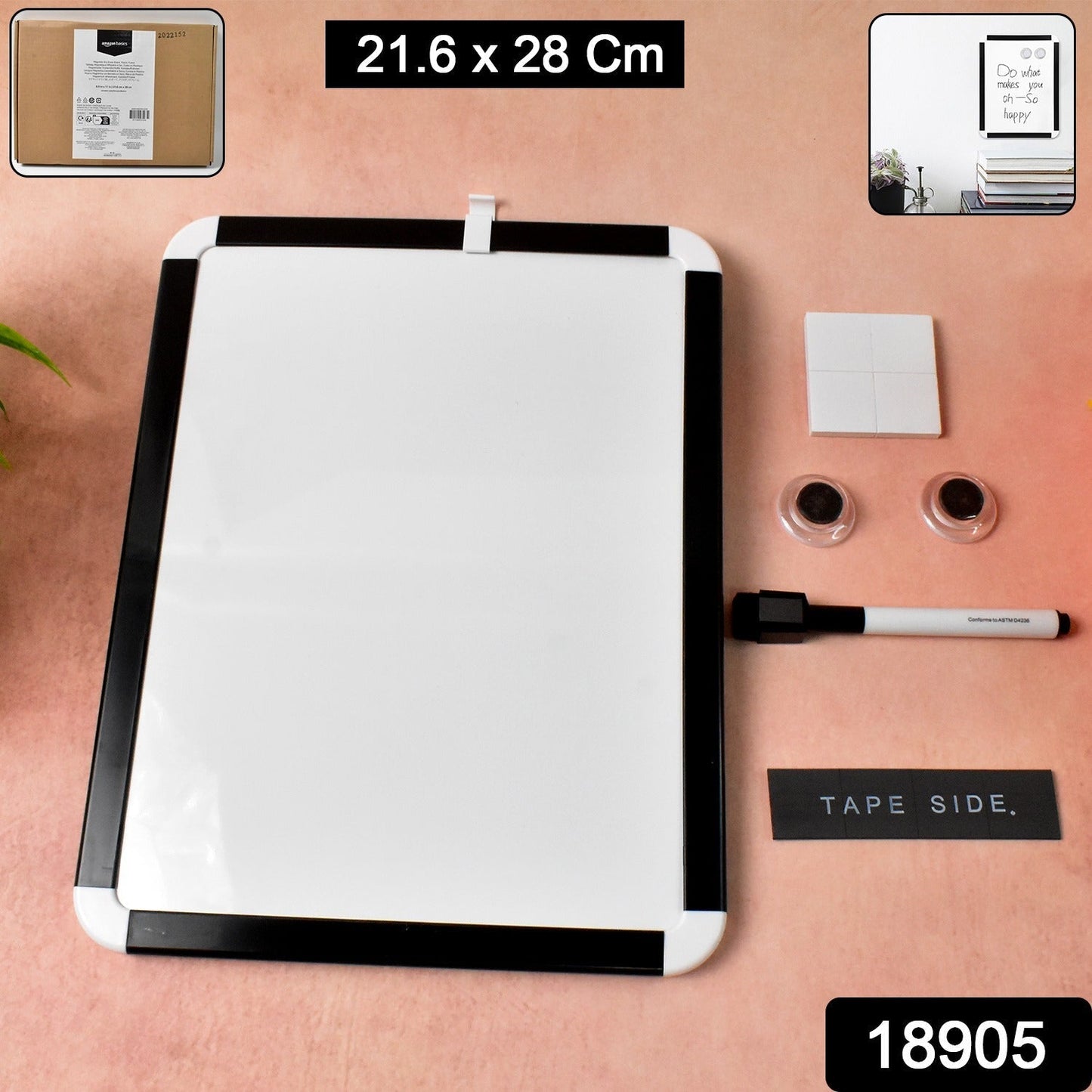 Magnetic White Board, Small Dry-Erase Board (21.6×28 Cm / 1 Set)