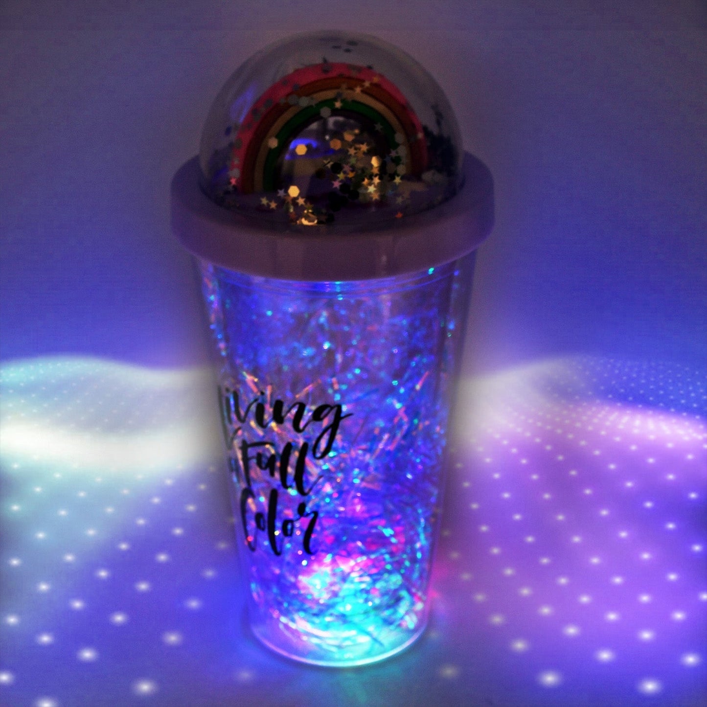 Sipper Bottle with Straw, LED Glow Light for Kids/Tumbler with Straw/Vacuum Flask/Sipper Plastic Tumbler/Sipper Bottle with Straw (Pack of 1)