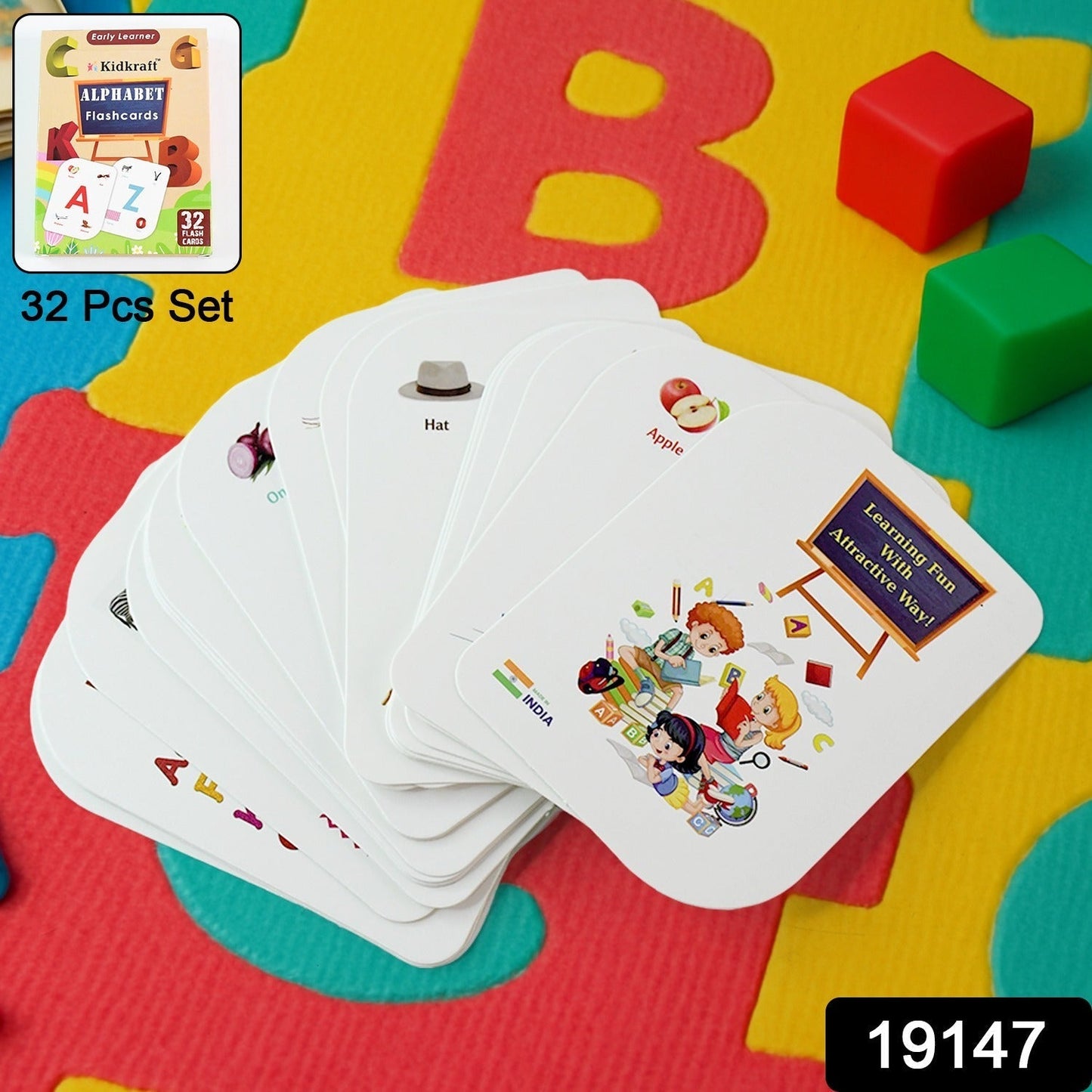 Kidkraft Early Learner 32-Piece Alphabet Flash Cards Set