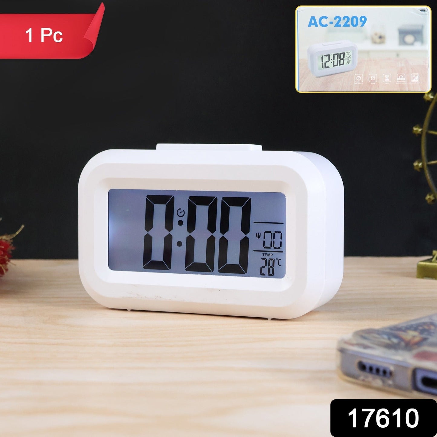 Modern Digital LED Alarm Mini Clock (1 Pc)
