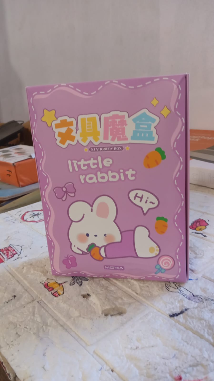 Cartoon Stationery Box Cartoon Design School Box Book , diary , Pen , Eraser, Sharpner , Sticker & Pen Refill Student Gift School box (1 box)
