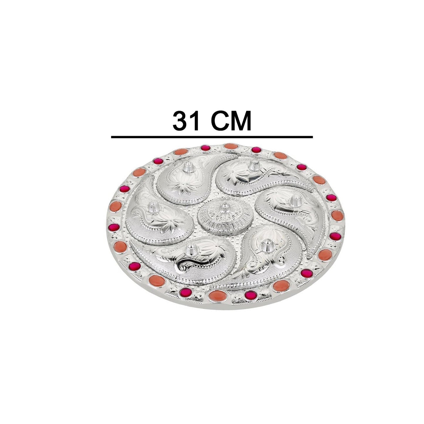 Multipurpose 7 Compartment Dry Fruit Serving Rotating Tray ,Chocolate, Snacks Storage Box, Masala Box