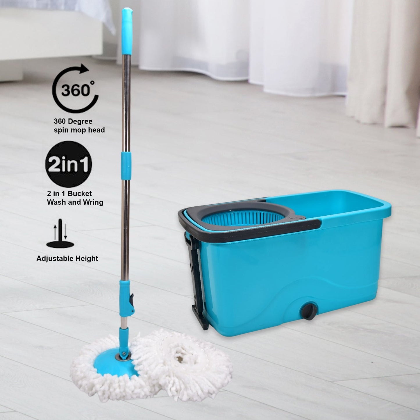 Quick Spin Cleaning Mop with Bucket