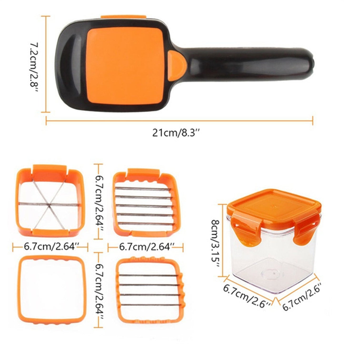 5 In 1 Nicer Dicer used for cutting and shredding of various types of food stuff in all kitchen purposes.