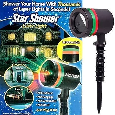 Star Fairy Motion Laser Projector – Multicolor Decorative Light for Indoor & Outdoor Festivities (No Remote)