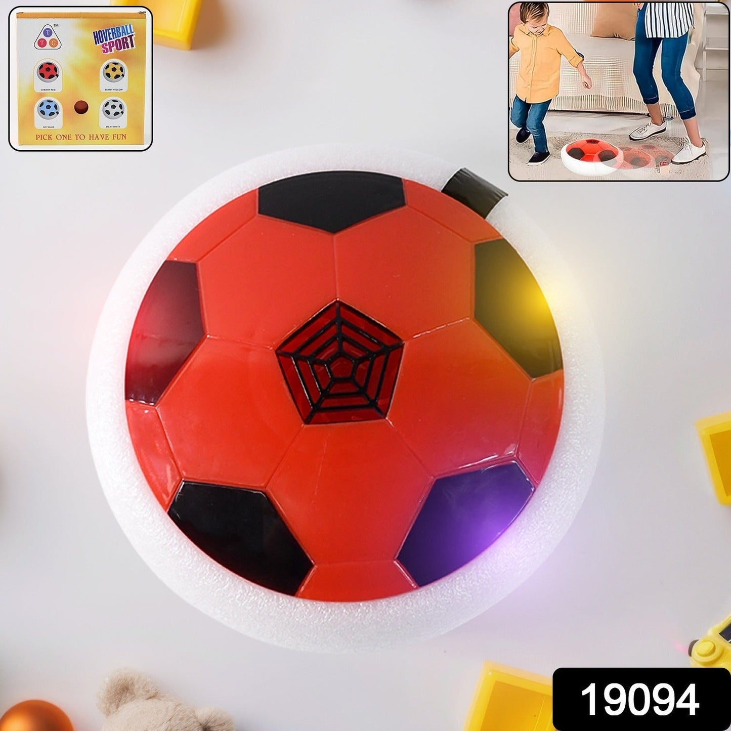 TTG Hover Soccer Ball Toy with Foam Bumper
