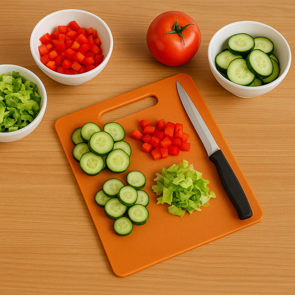 Chopping Board with Knife Set (Pack of 5)