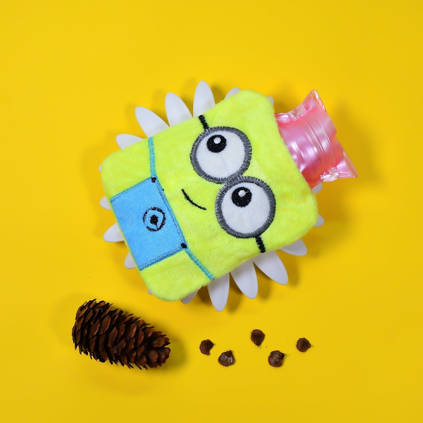 Minions Hot Water Bag - 2-Eye Design with Cover for Pain Relief & Warming