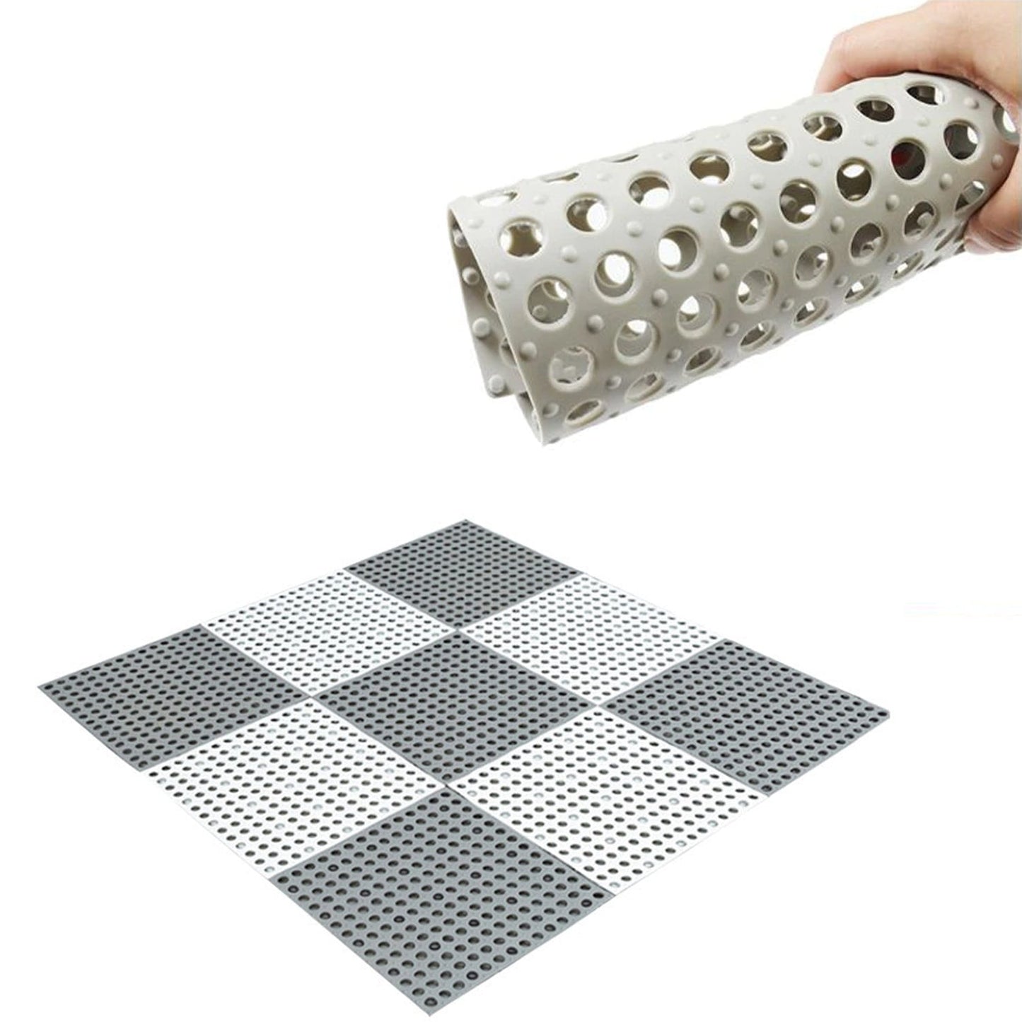 Bath Anti Slip Mat Used while bathing and toilet purposes to avoid slippery floor surfaces. (26x26 Cm)