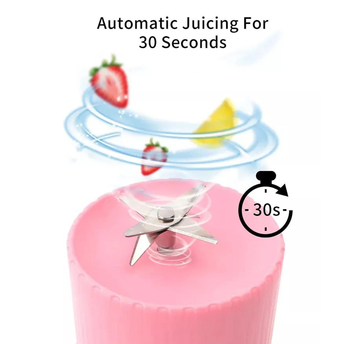Portable USB Blender Juicer - 6 Blade Portable Smoothie & Shake Maker (Multicolor)