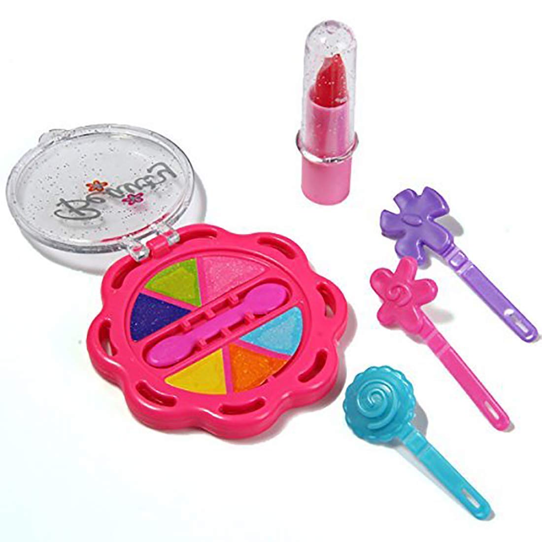 Beauty Make up Set for Kids Girls with Fold-able Suitcase (Multicolour)