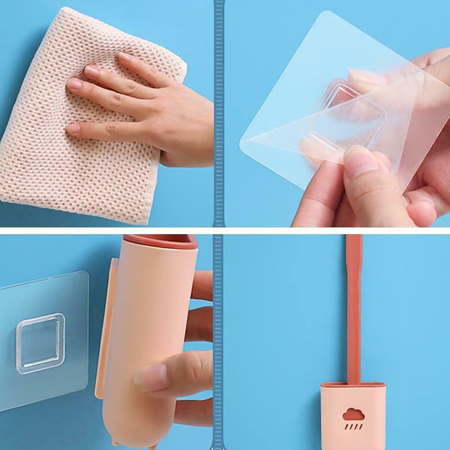 Silicone Toilet Brush with Holder (Without Box)