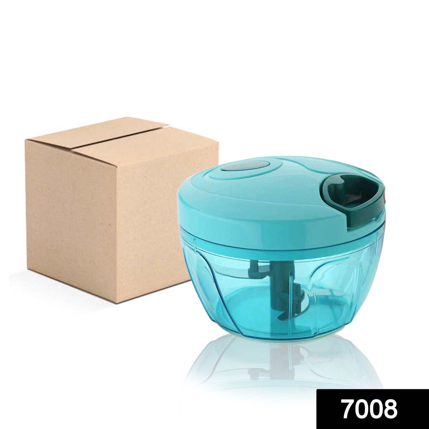 Manual Stainless Steel Blades Compact Hand Held Vegetable Chopper / Slicer (Brown Package Box)