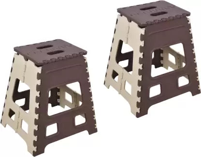 1pc 18inch Folding Stool Adults and Kids, Also For Kitchen Stepping With (Brown Box)