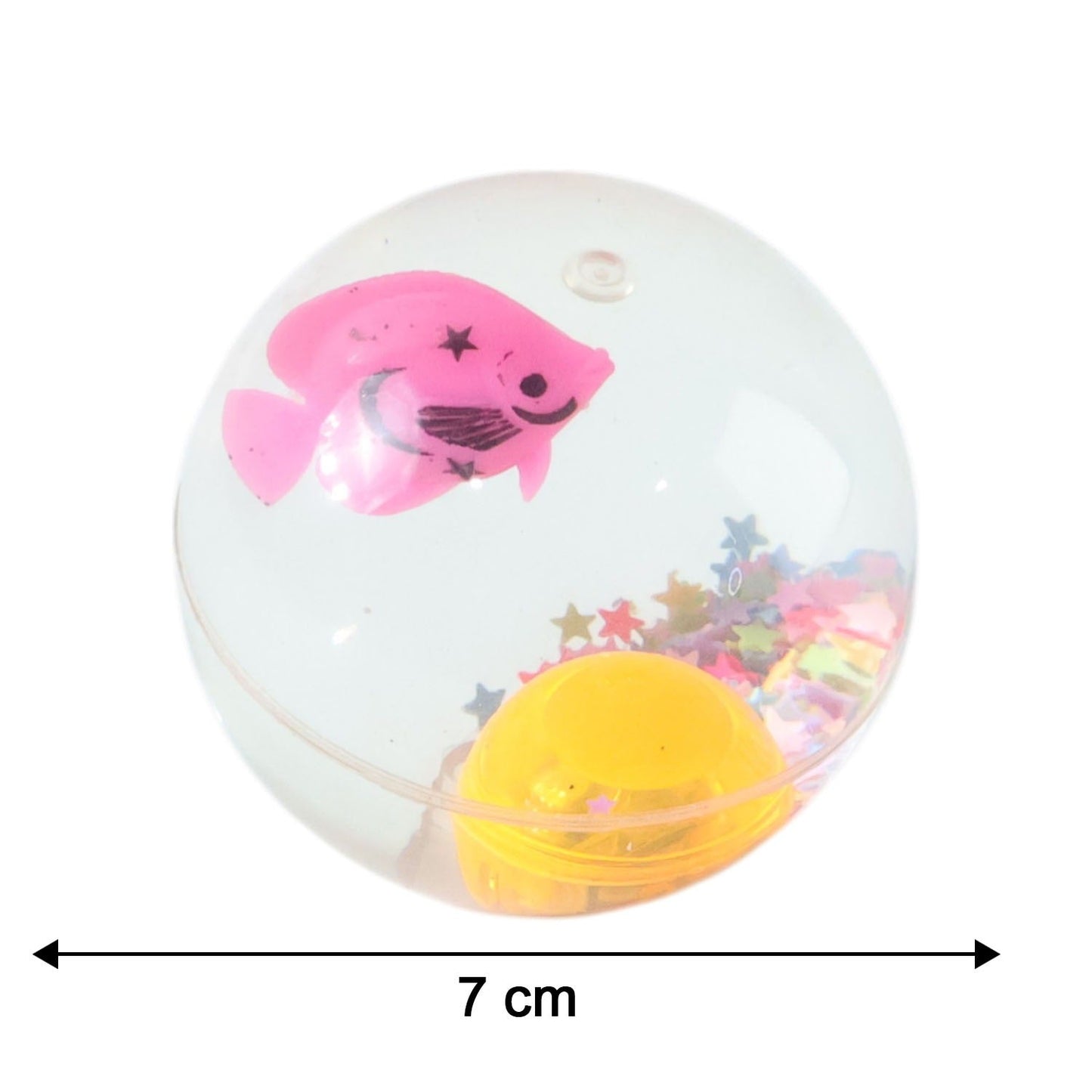 Light-Up Transparent Bouncy Ball Impact-Activated LED Flashing Sensory Toy (1 Pc)