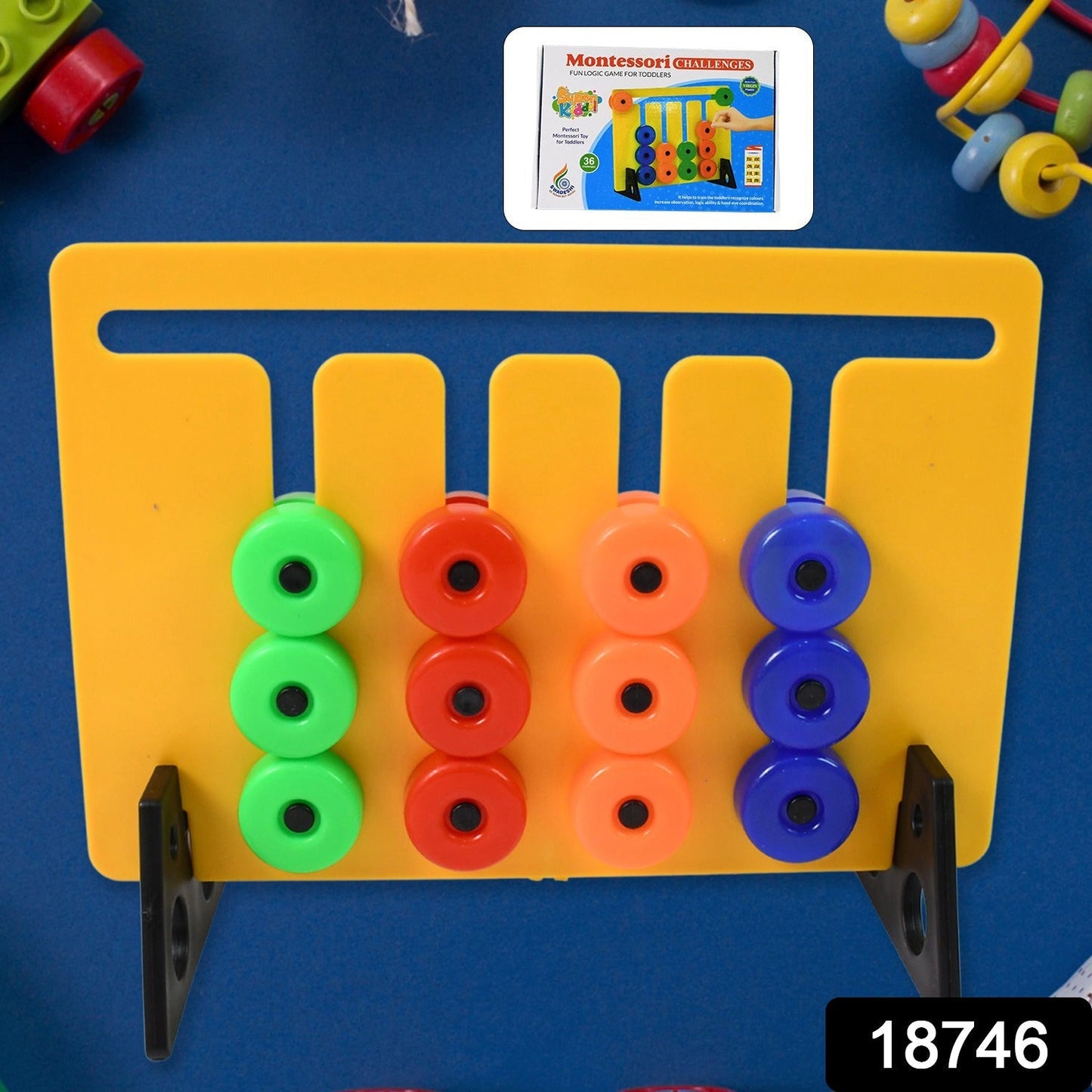 Montessori Slide Puzzles Toys for Kids (36 Challenges / 1 Set)