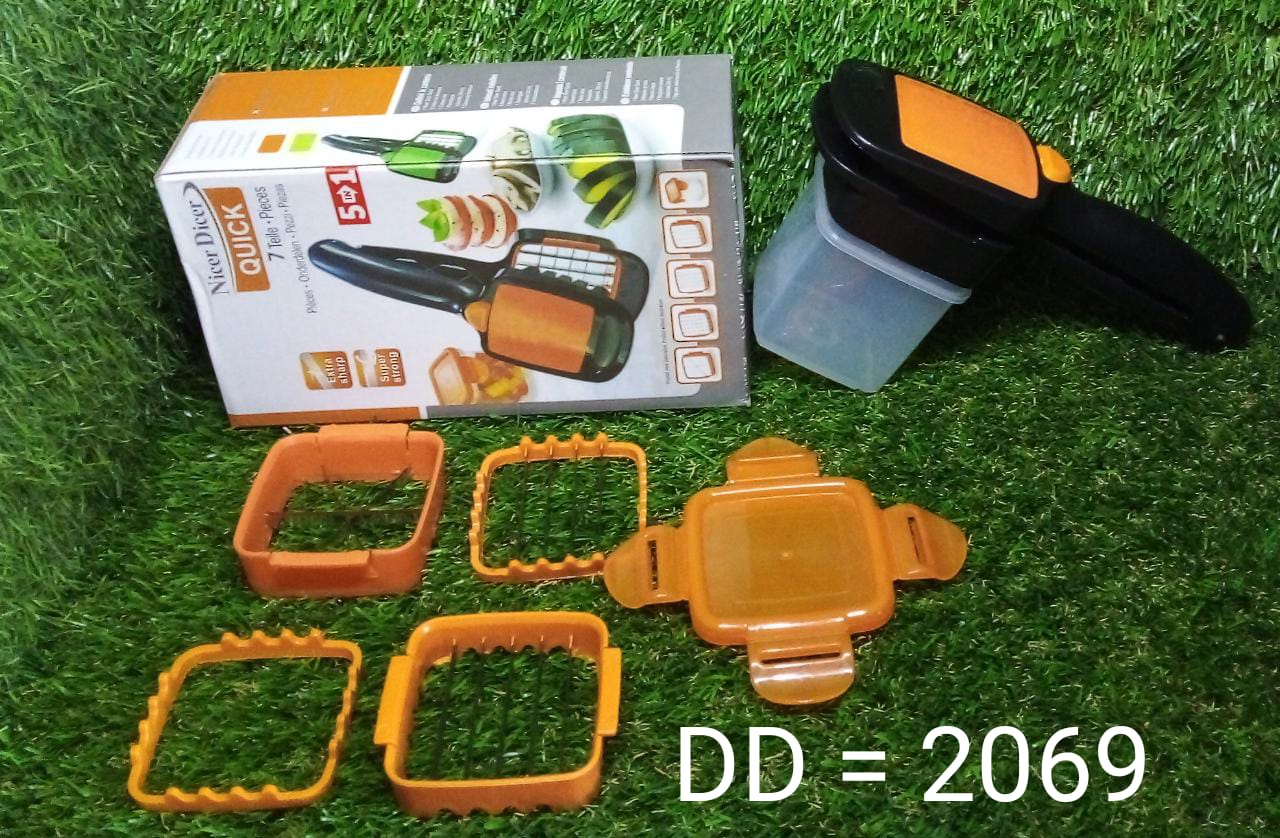 5 In 1 Nicer Dicer used for cutting and shredding of various types of food stuff in all kitchen purposes.