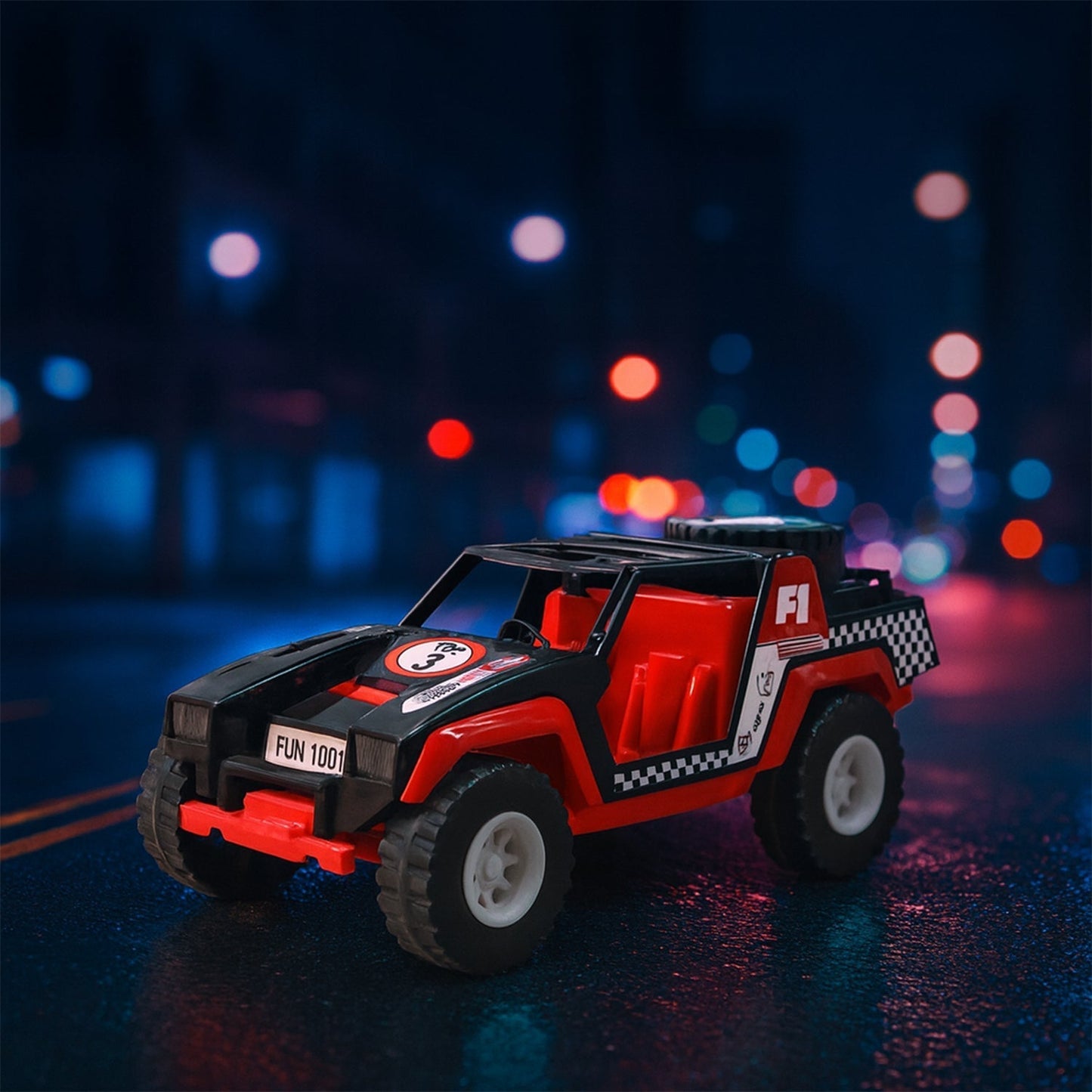 Funwoods Free-Wheel Racing Jeep Toy Car - (1 Pc)
