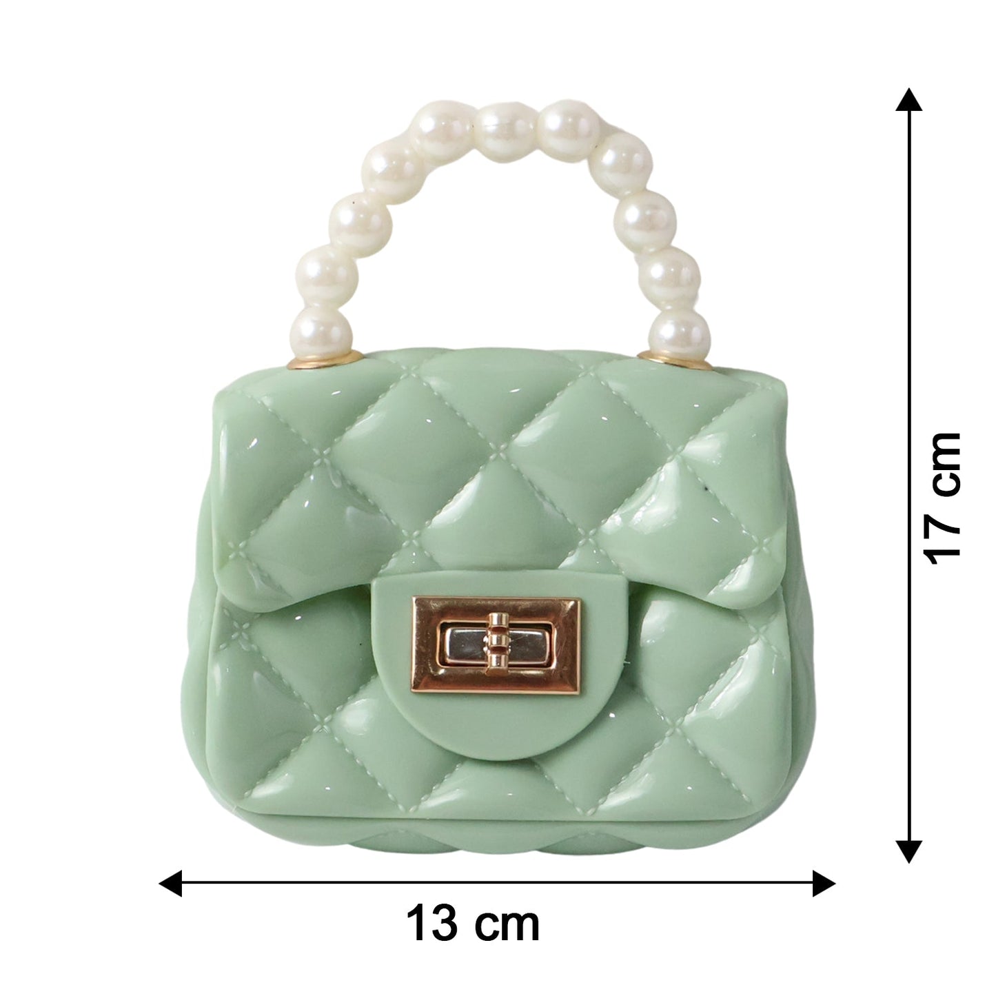Elegant Quilted Mini Handheld & Sling Fashion Handbag (1 PC)