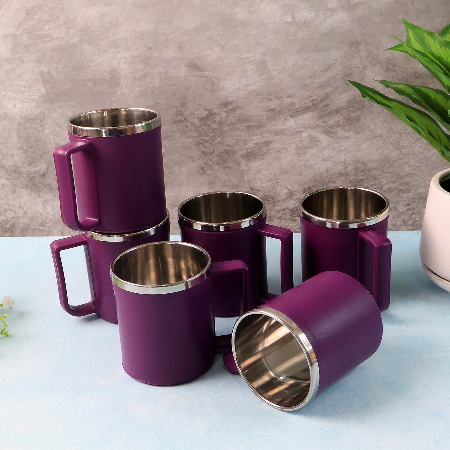 Supermom Stainless Steel Inner Coffee Mug Set (200ML / 6 Pc)