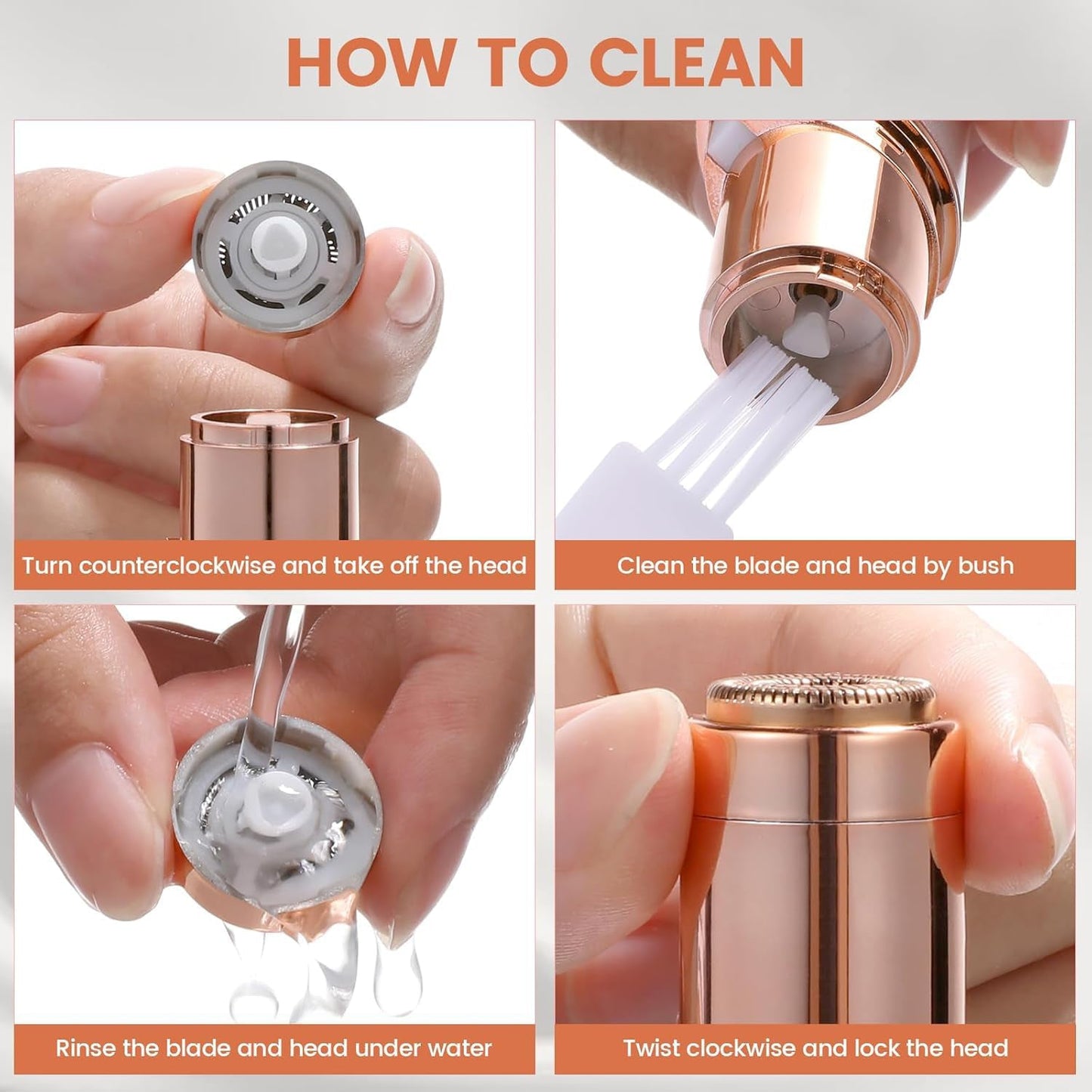 Rechargeable Facial Hair Remover Set for Women – 1 Set