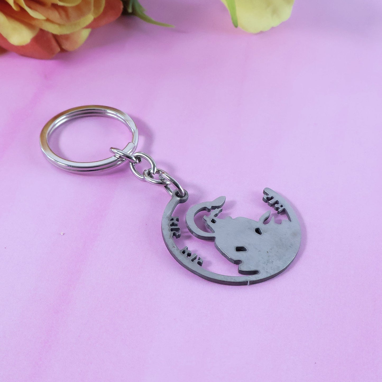 Devotional “Jai Shri Ram†Metal Keychain - (1 Pc)
