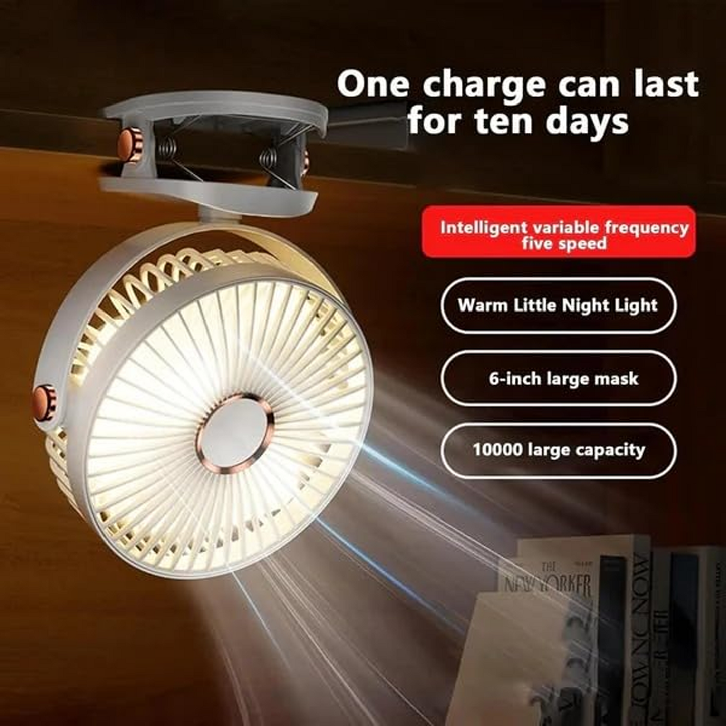 Portable Mini Fan with Clip Stand (1 Pc)