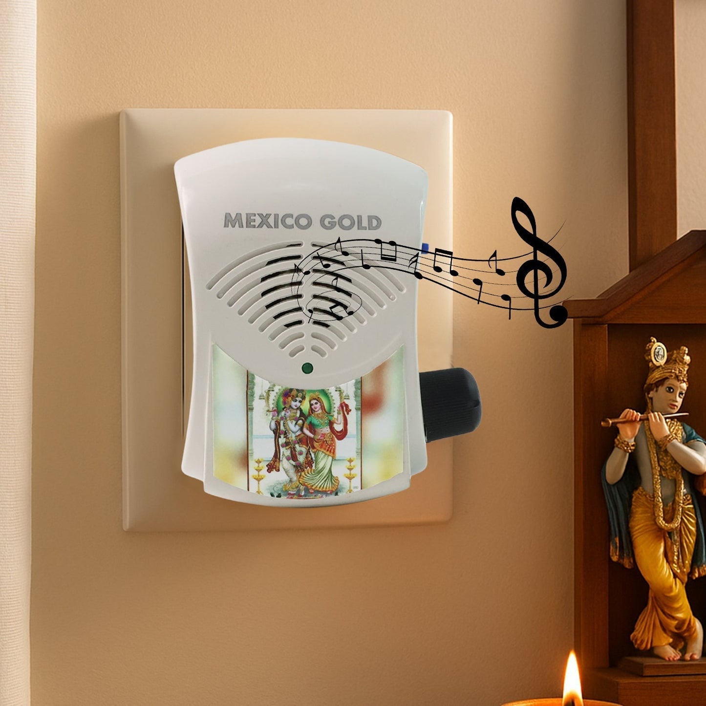 Electric Mantra Bell with LED Light (1 Pc)