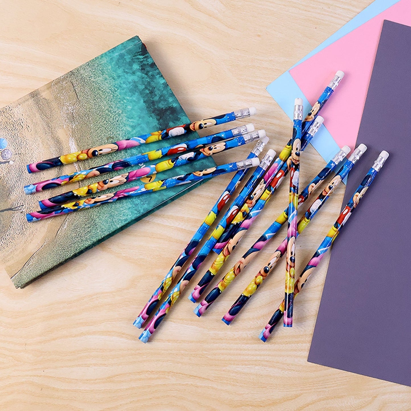 Premium Cartoon-Printed Graphite Pencils Set of 12 Pc
