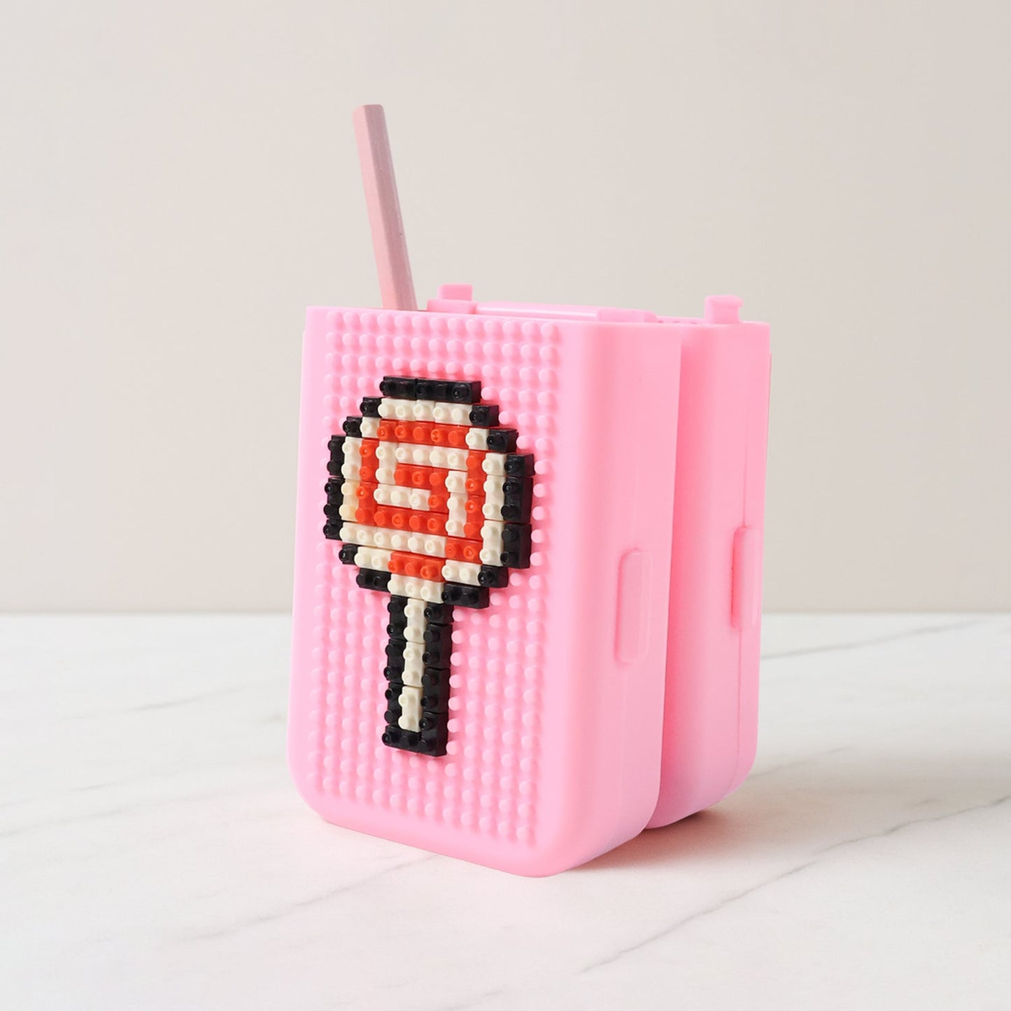 DIY Pixel Art Pencil Box with Building Blocks (1 Set)