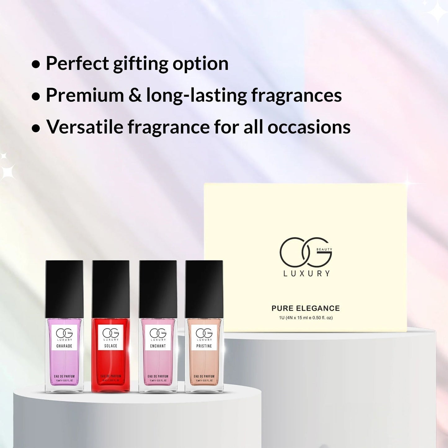 OG Beauty Luxury Pure Elegance Eau De Parfum - (4 Pc / Set / 15 ML)