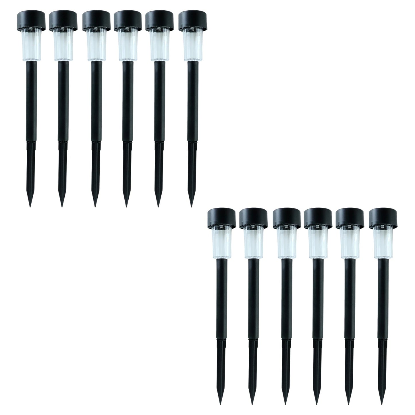 Solar Powered Lawn Pathway Light Set (12 Pcs Set)