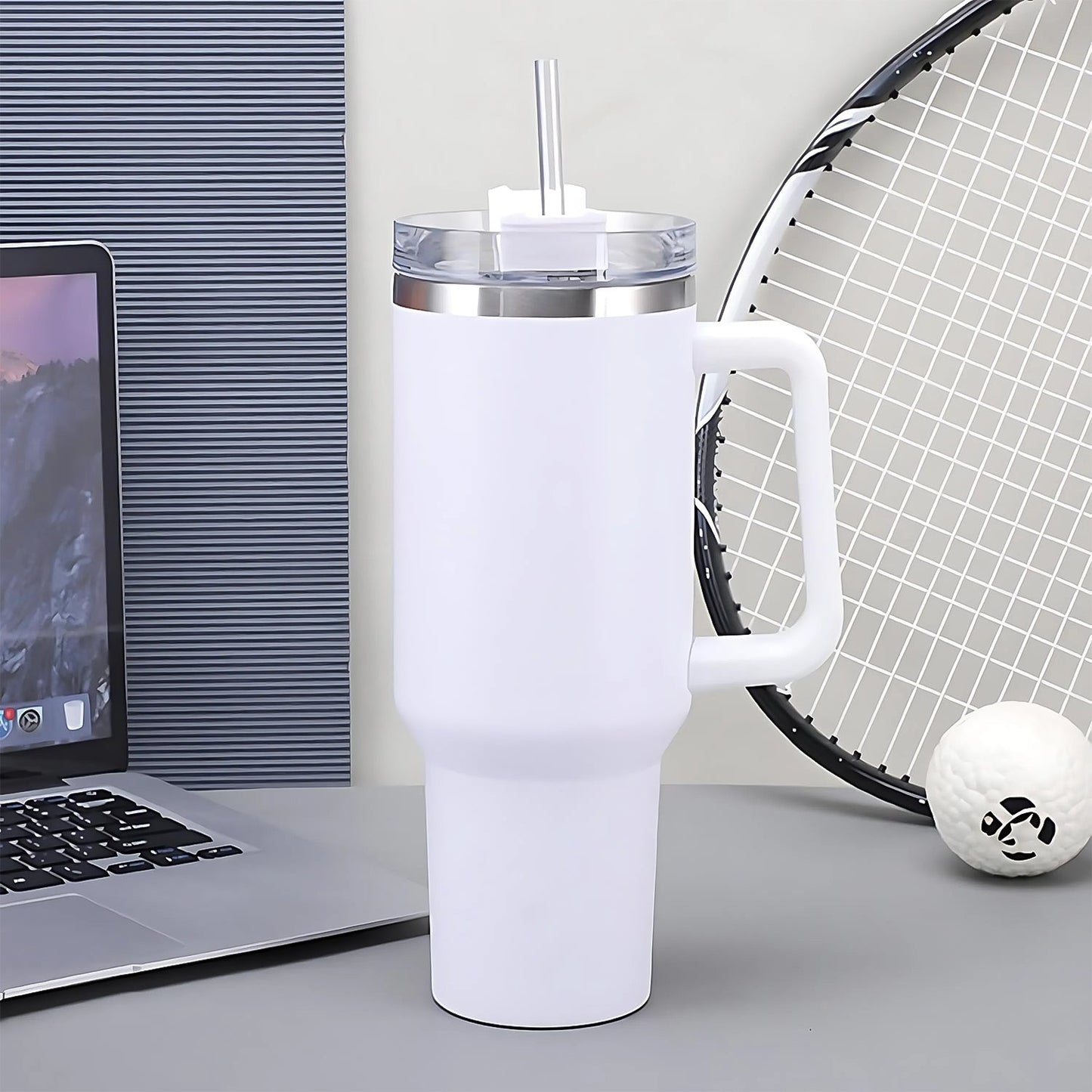 Premium Stainless Steel Vacuum Insulated Travel Mug Tumbler (890ML / 1 Pc / Mix Color)