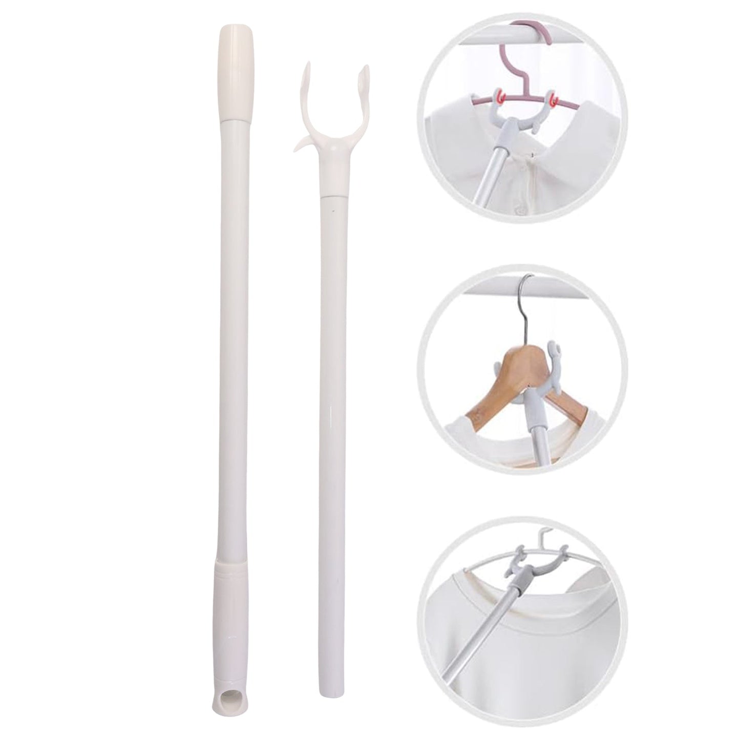 Premium Long Reach Clothes Hook Rod (120 cm, 1 Pc)