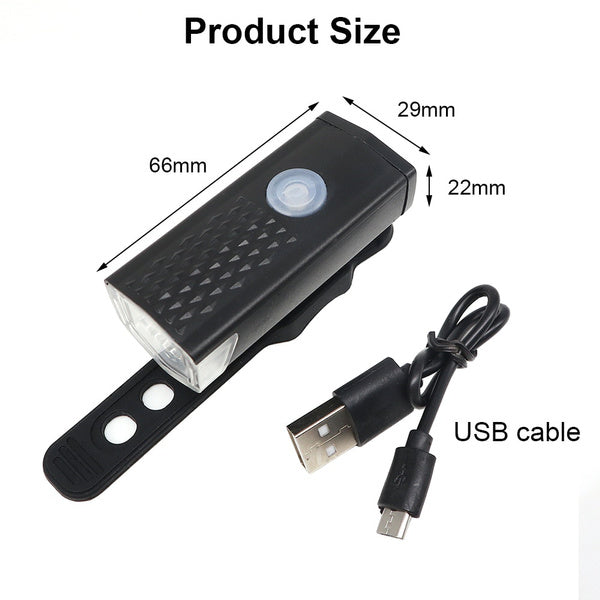 USB Rechargeable 400 Lumen Bicycle Front Headlight Cycle Light Set