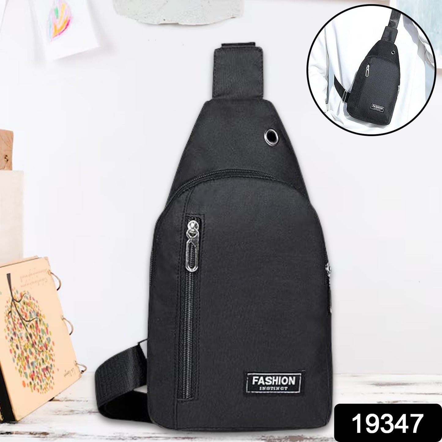 Crossbody Sling Bag with Adjustable Strap (1 Pc)