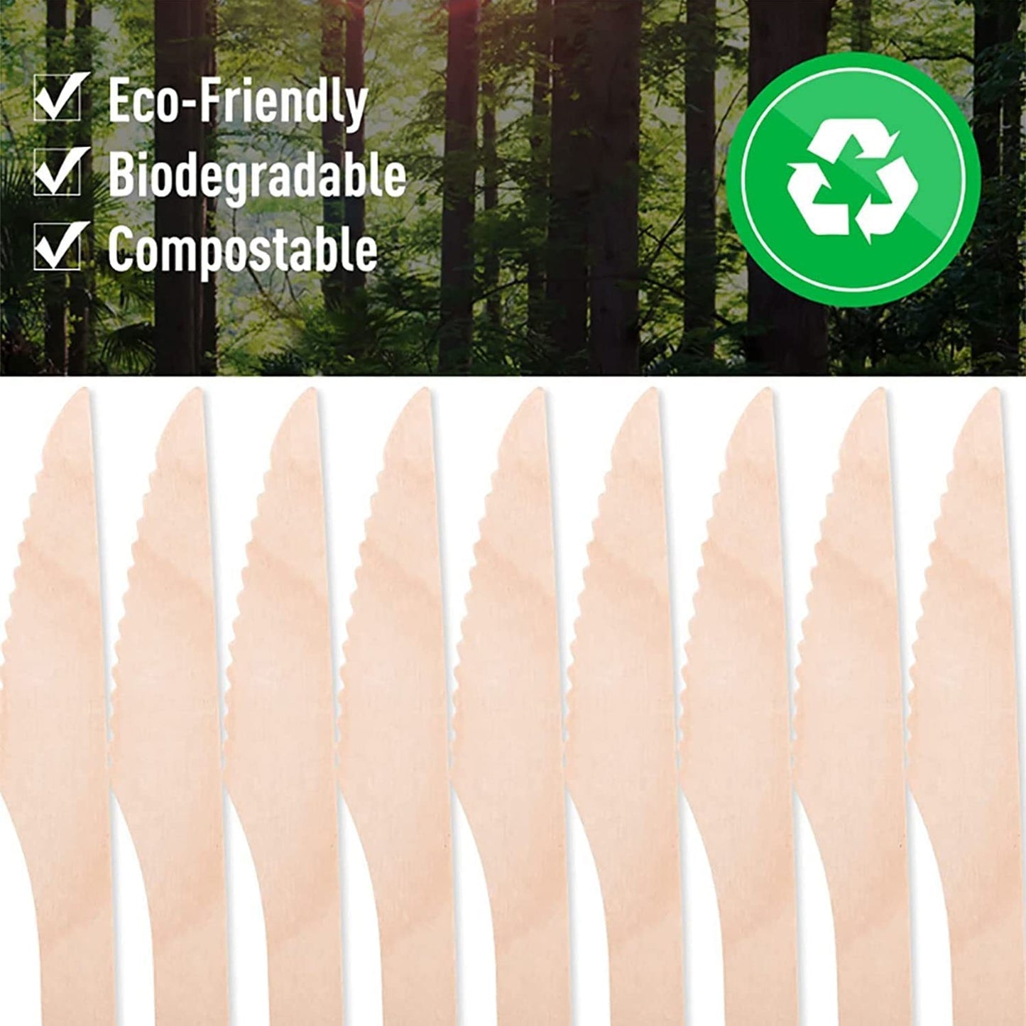 165mm Wooden Knife – 30 Pcs Pack